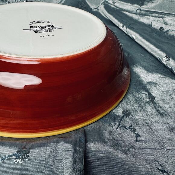 Pier 1 One Cucina Earthenware Italian Chianti Pasta Salad Bowl 9.5” Replacement - Picture 4 of 4